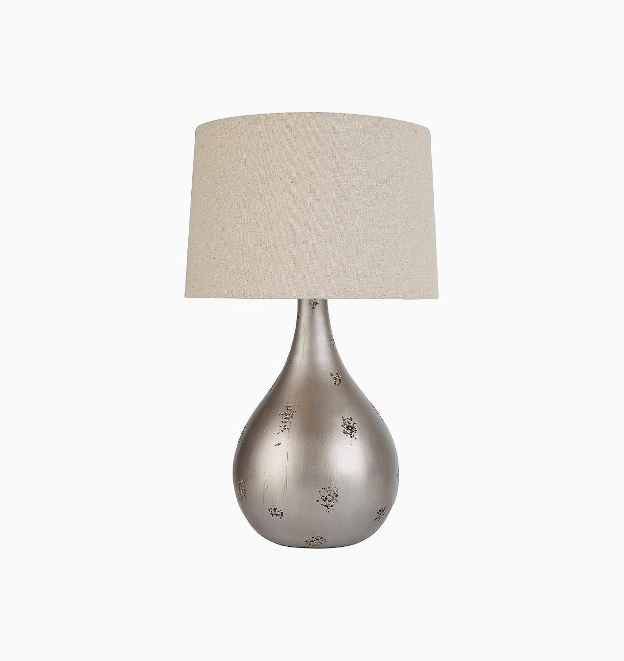 Textured Silver Table Lamp